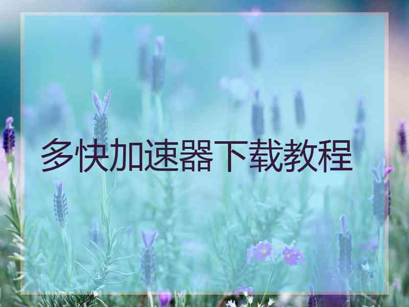 多快加速器下载教程