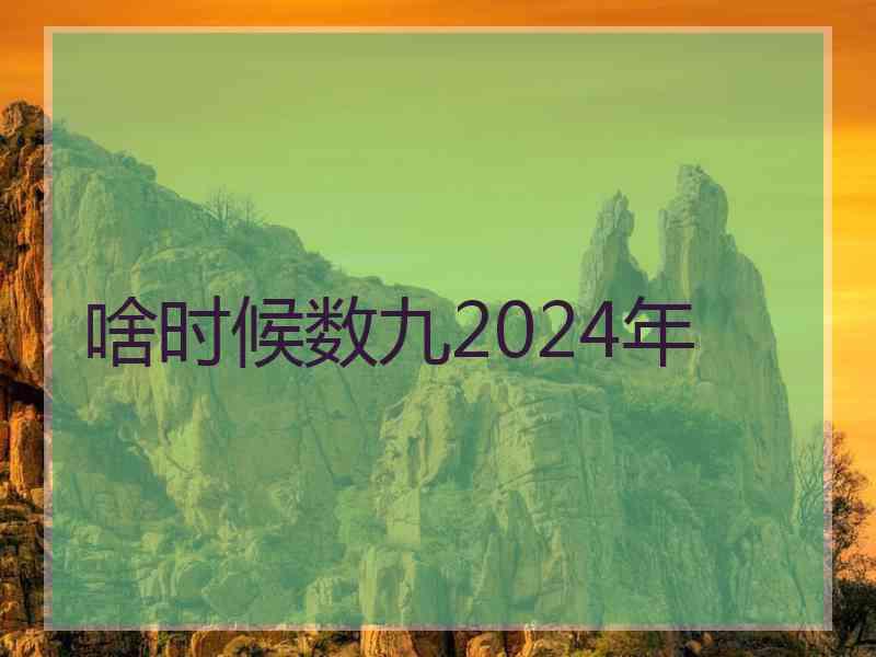 啥时候数九2024年