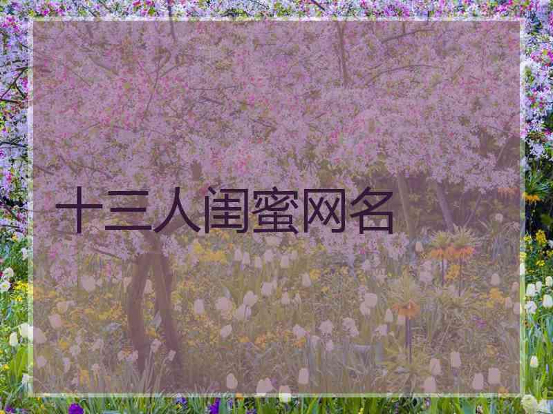 十三人闺蜜网名