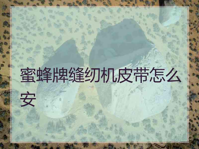 蜜蜂牌缝纫机皮带怎么安