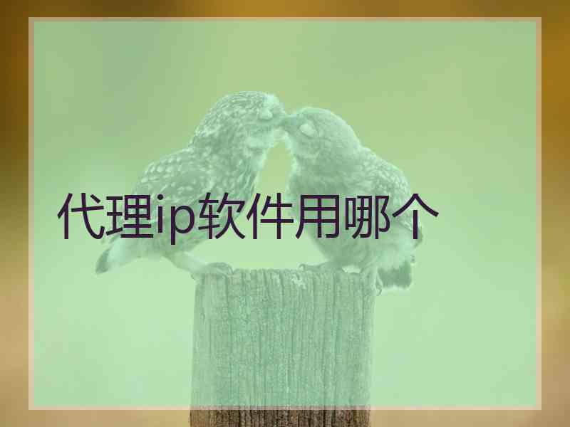 代理ip软件用哪个
