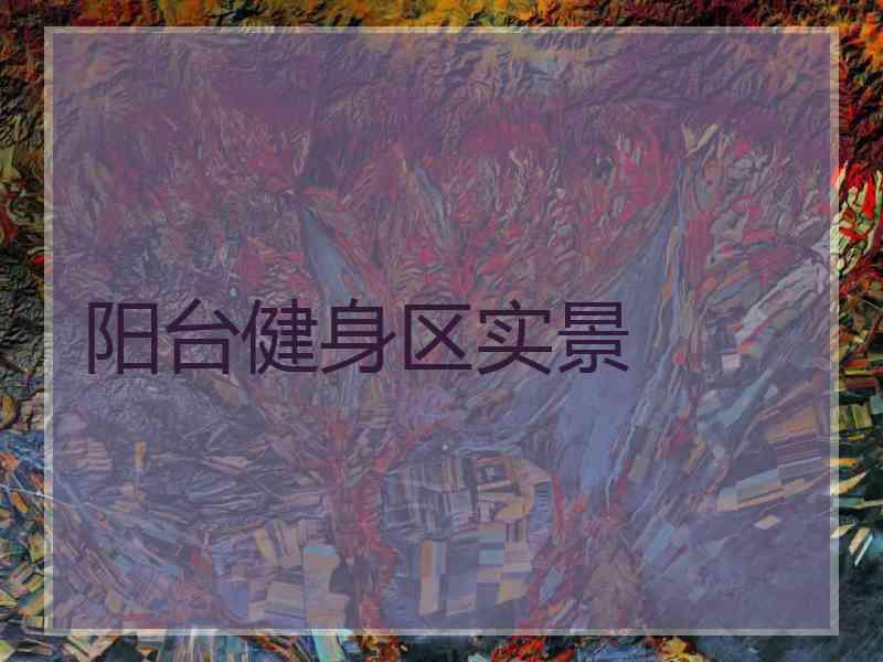 阳台健身区实景