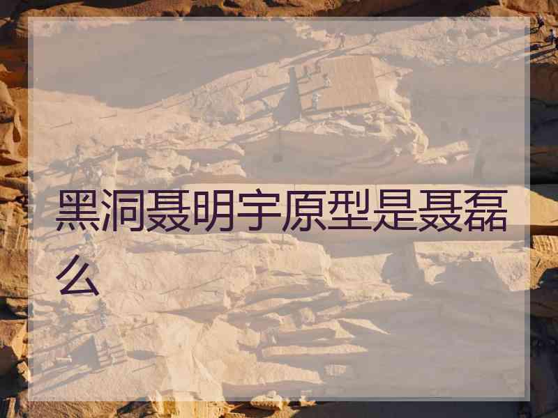 黑洞聂明宇原型是聂磊么