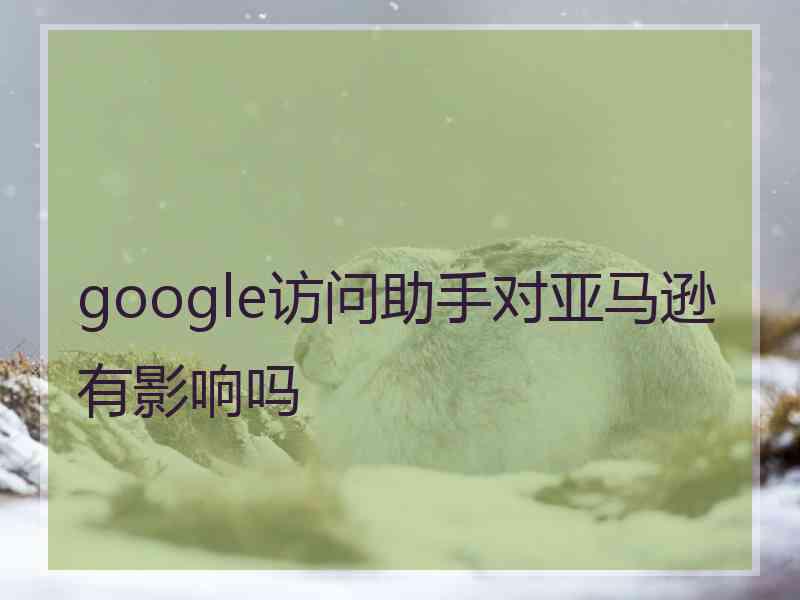 google访问助手对亚马逊有影响吗