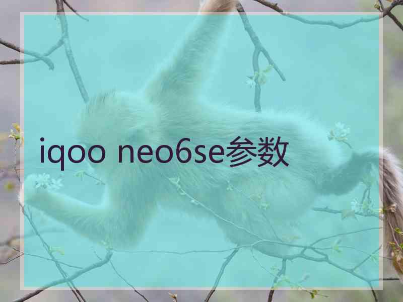 iqoo neo6se参数