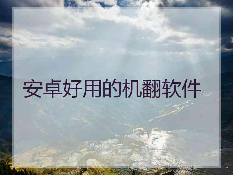 安卓好用的机翻软件