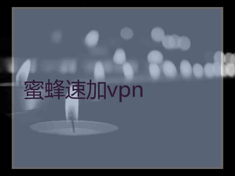 蜜蜂速加vpn