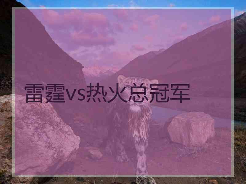 雷霆vs热火总冠军