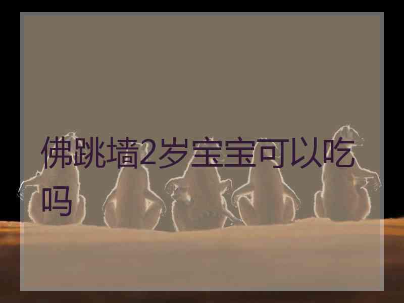 佛跳墙2岁宝宝可以吃吗