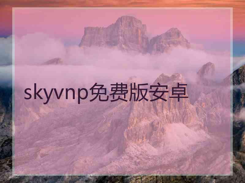 skyvnp免费版安卓