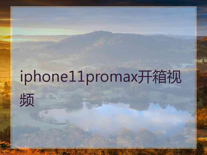 iphone11promax开箱视频
