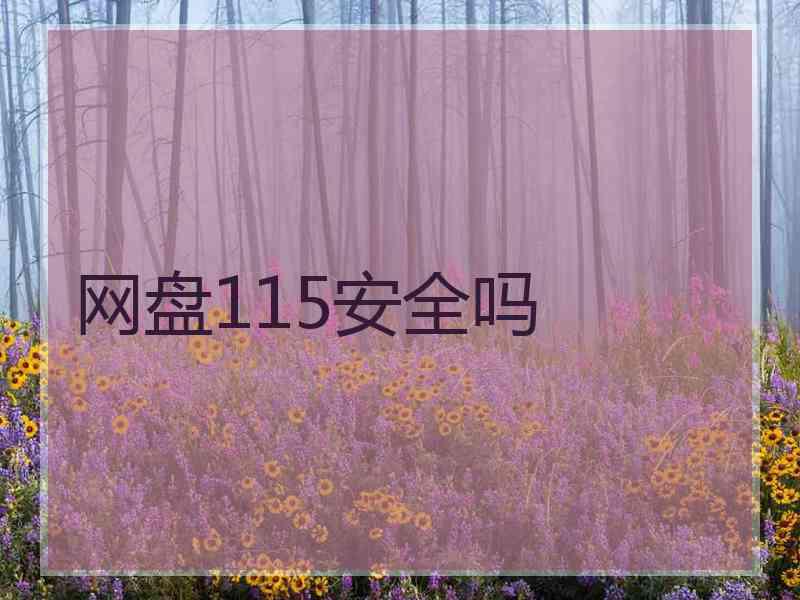 网盘115安全吗