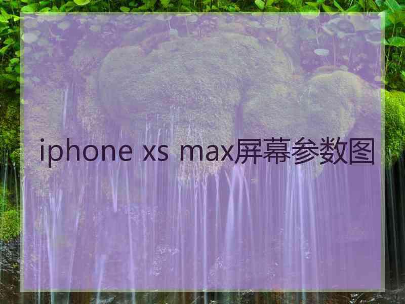 iphone xs max屏幕参数图