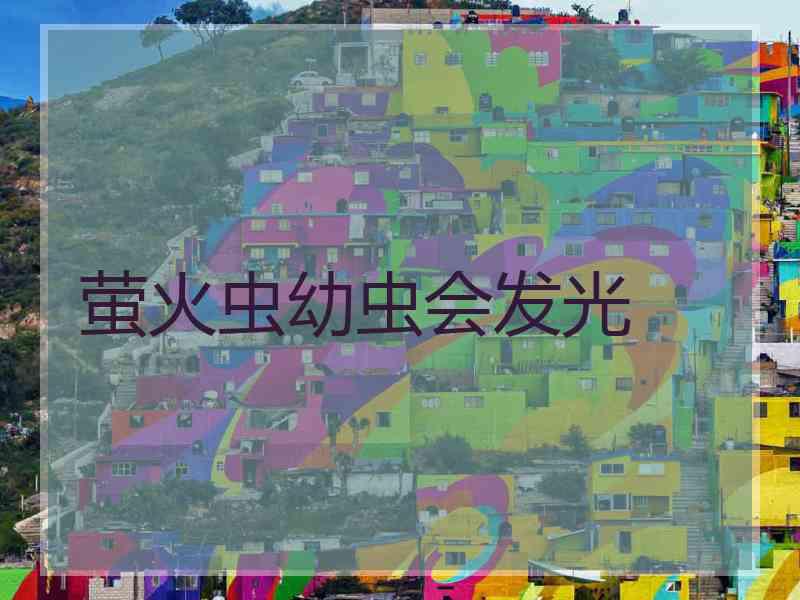 萤火虫幼虫会发光