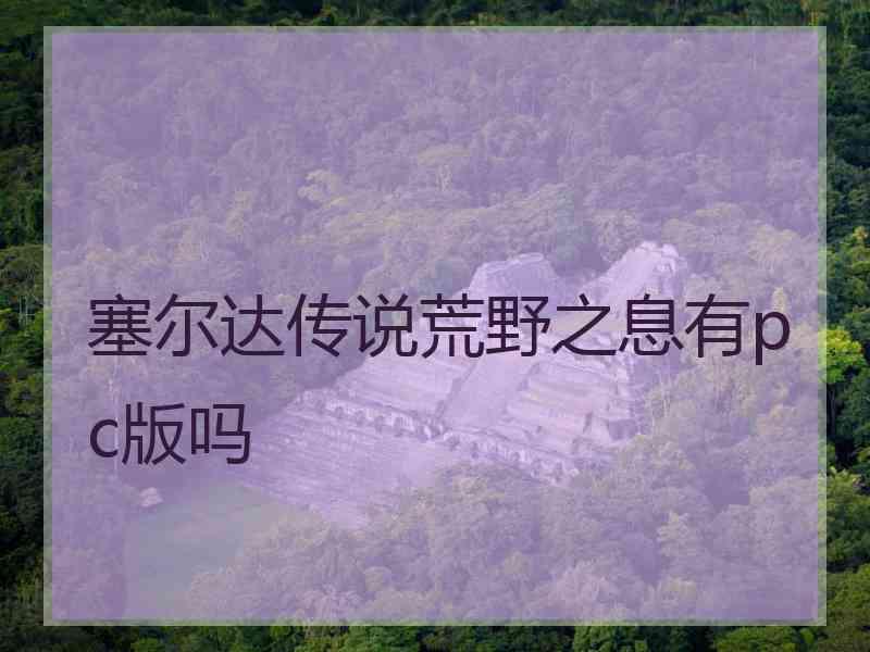 塞尔达传说荒野之息有pc版吗