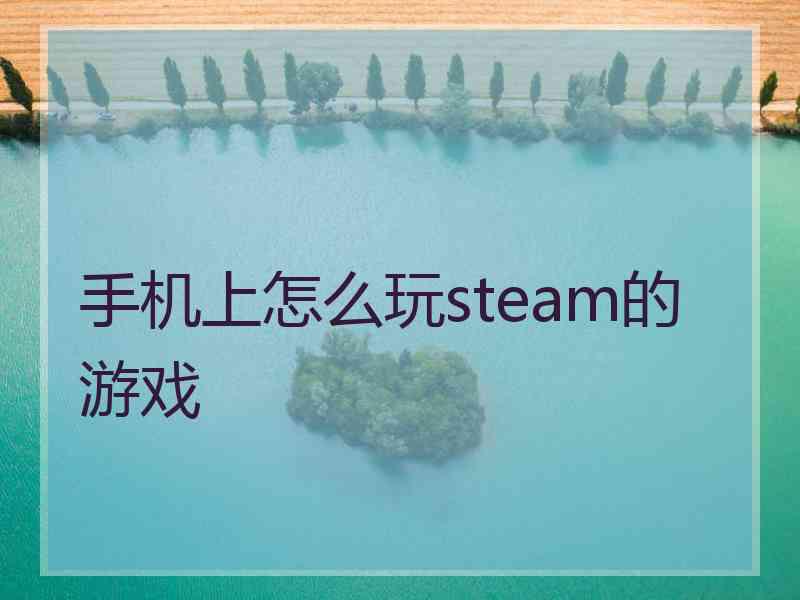 手机上怎么玩steam的游戏
