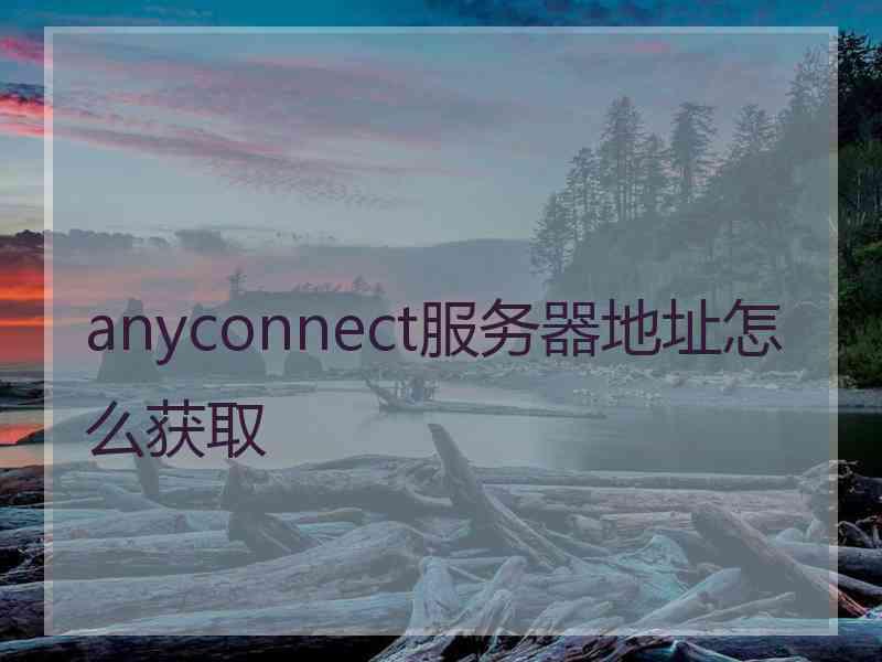 anyconnect服务器地址怎么获取