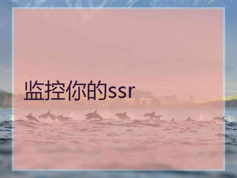 监控你的ssr