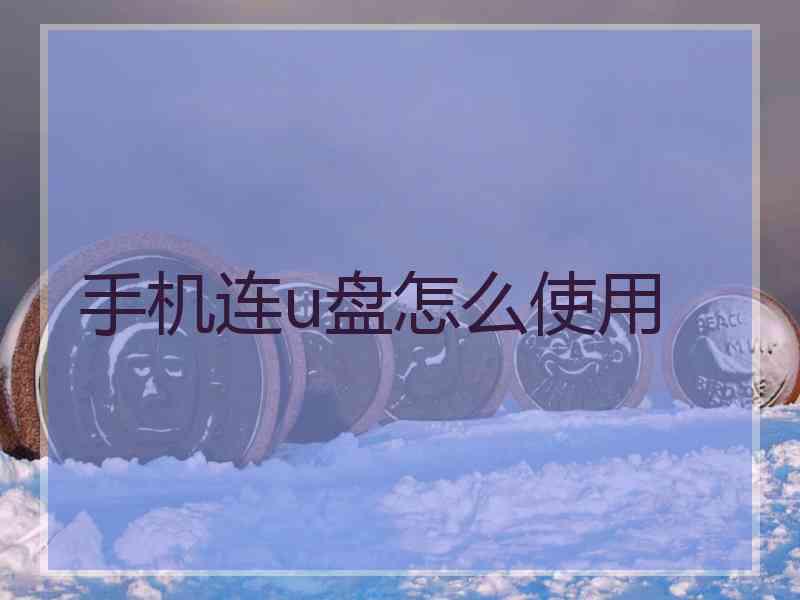 手机连u盘怎么使用