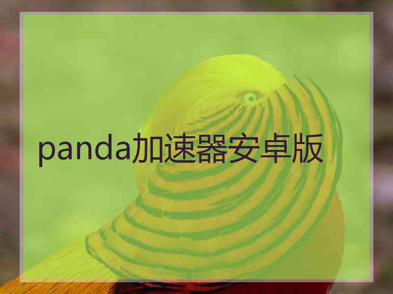 panda加速器安卓版