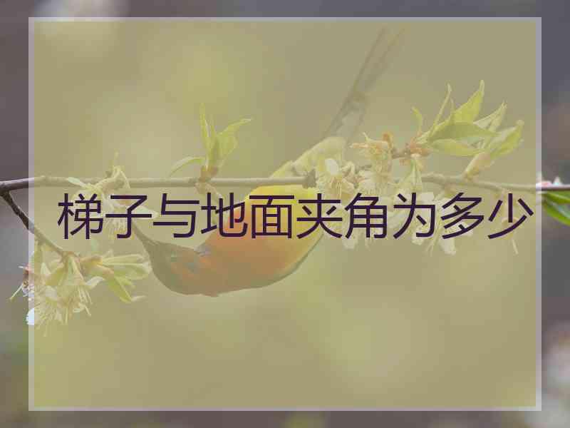 梯子与地面夹角为多少