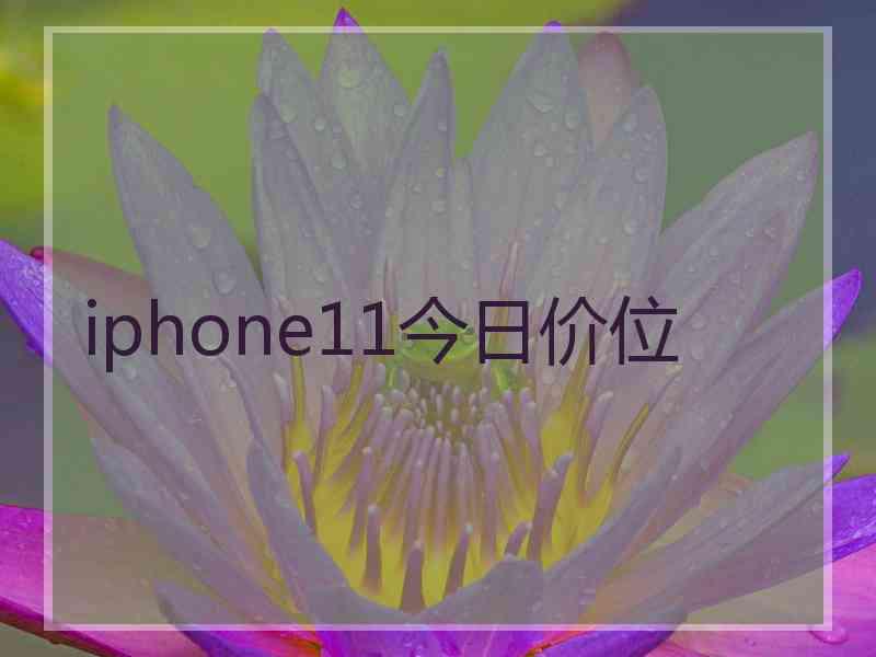iphone11今日价位