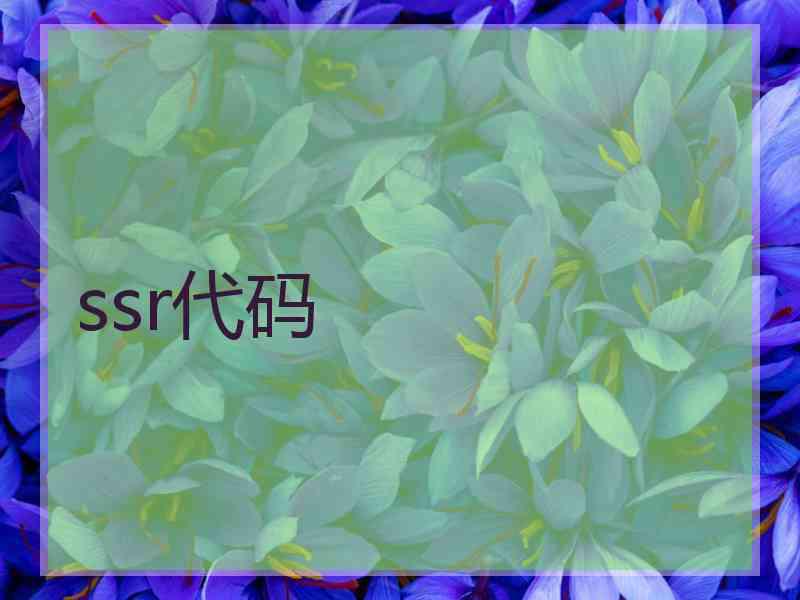 ssr代码
