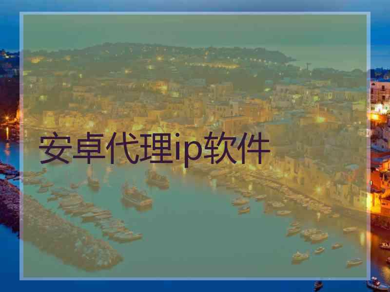 安卓代理ip软件