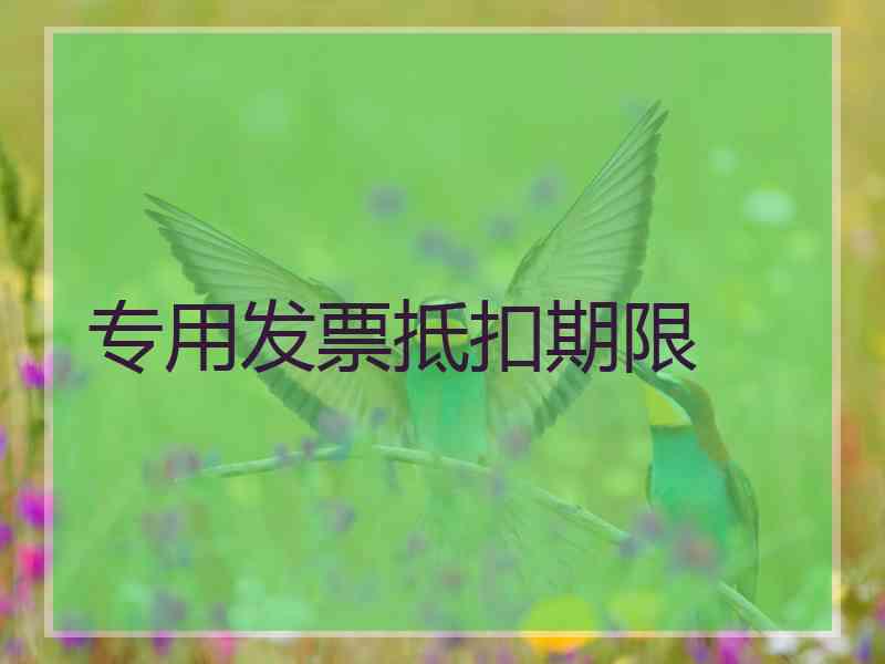 专用发票抵扣期限