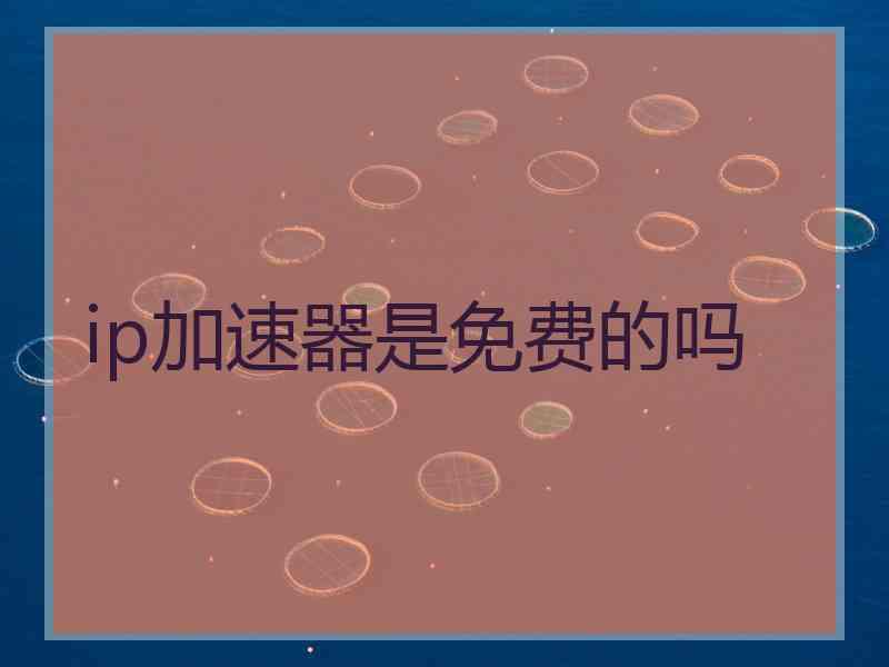 ip加速器是免费的吗