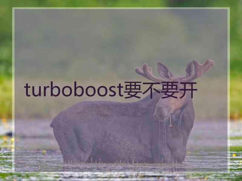 turboboost要不要开