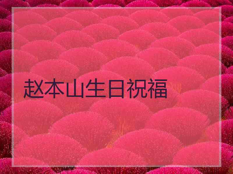 赵本山生日祝福
