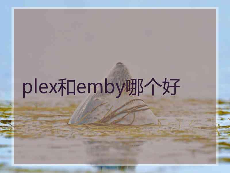 plex和emby哪个好