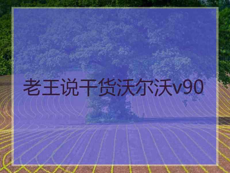 老王说干货沃尔沃v90