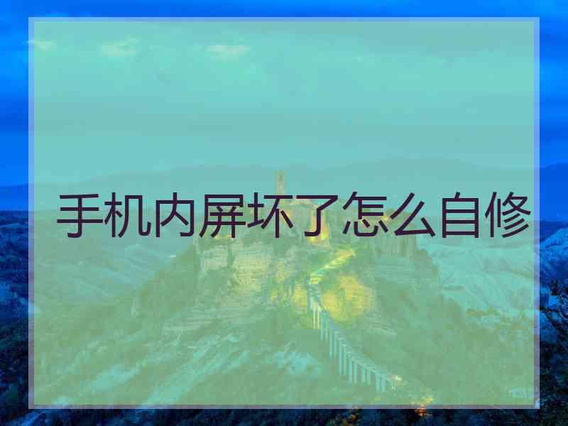 手机内屏坏了怎么自修