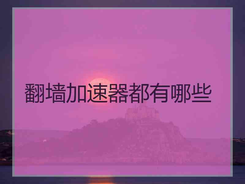 翻墙加速器都有哪些