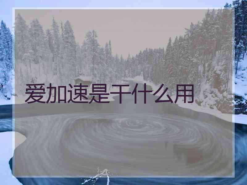 爱加速是干什么用