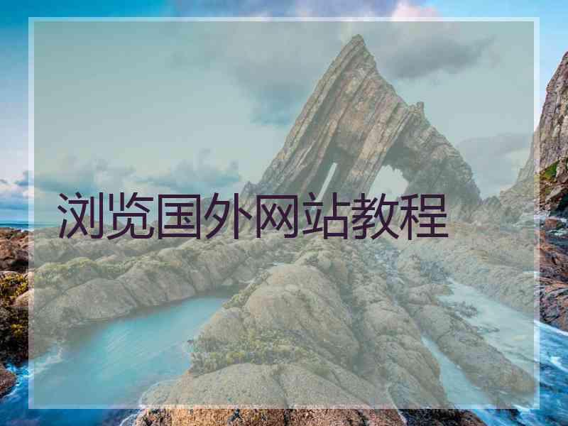 浏览国外网站教程