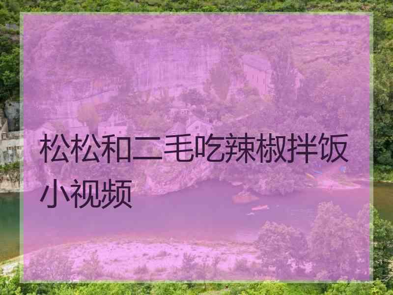 松松和二毛吃辣椒拌饭小视频