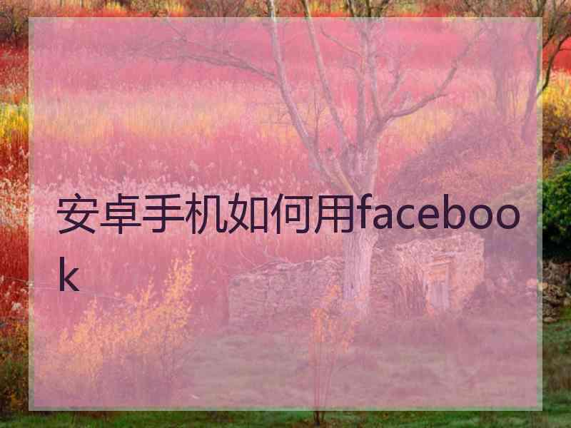安卓手机如何用facebook