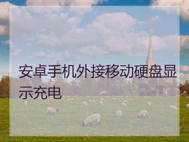 安卓手机外接移动硬盘显示充电