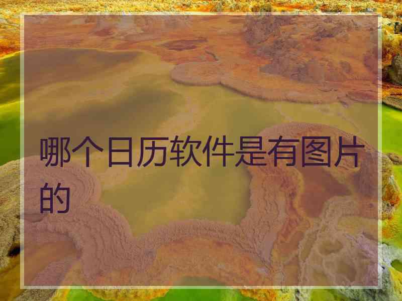 哪个日历软件是有图片的