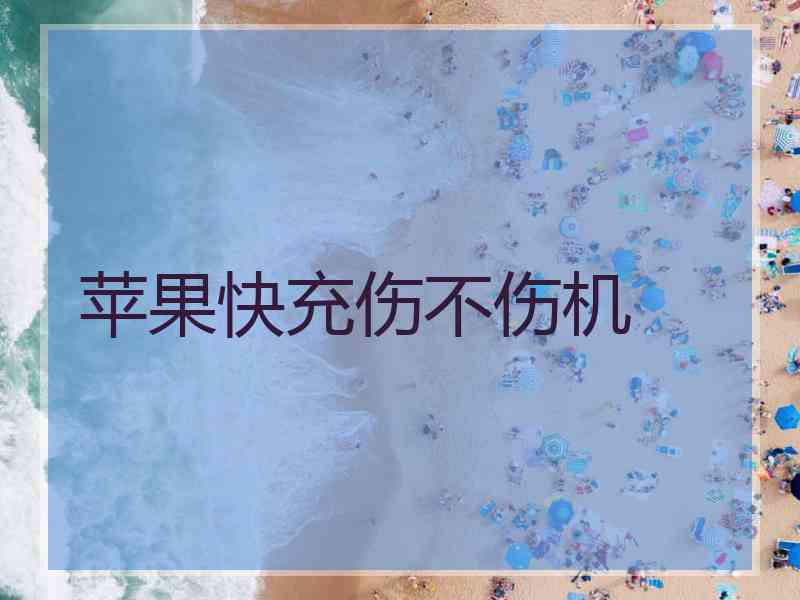 苹果快充伤不伤机