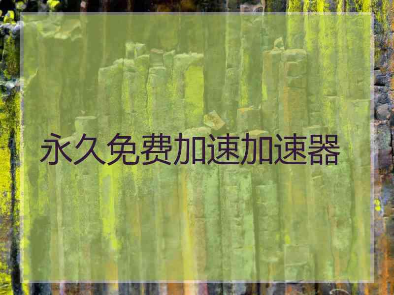 永久免费加速加速器