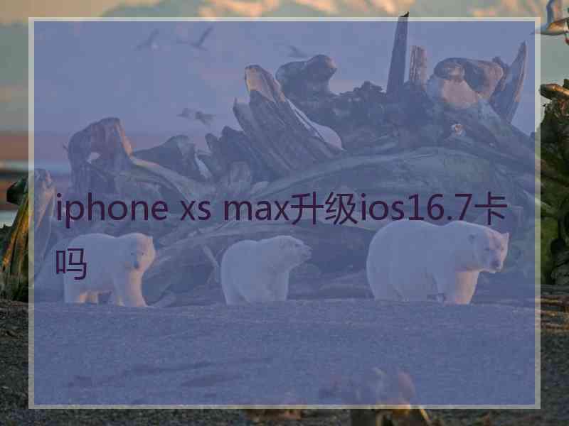 iphone xs max升级ios16.7卡吗