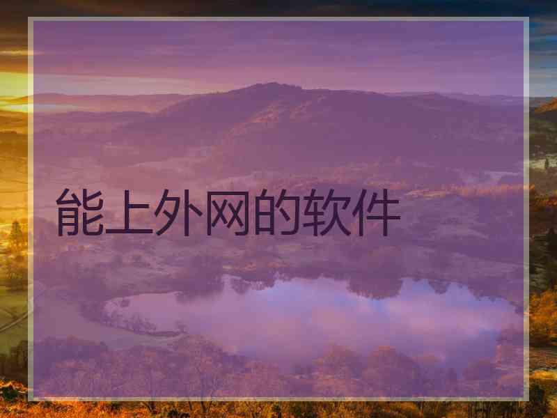 能上外网的软件