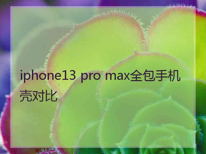 iphone13 pro max全包手机壳对比