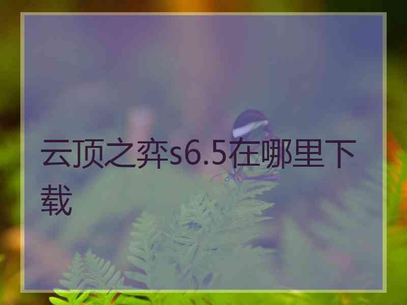 云顶之弈s6.5在哪里下载