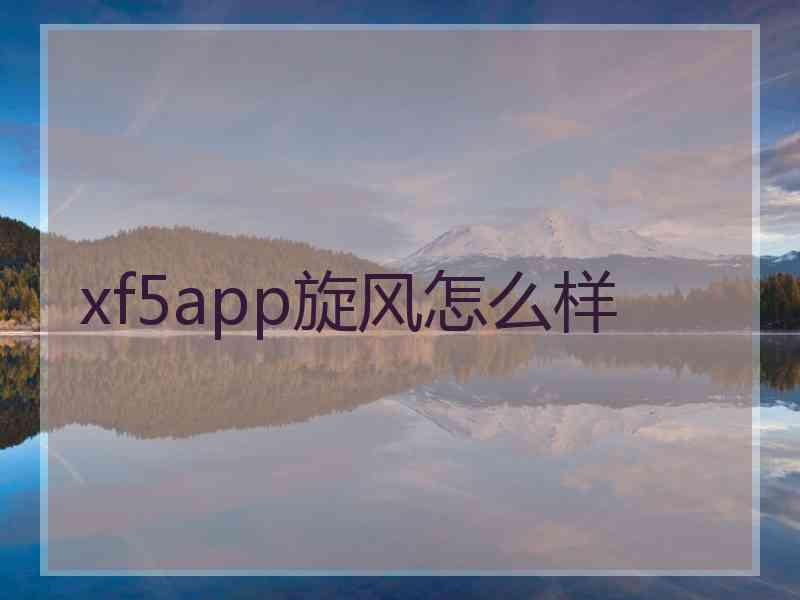 xf5app旋风怎么样
