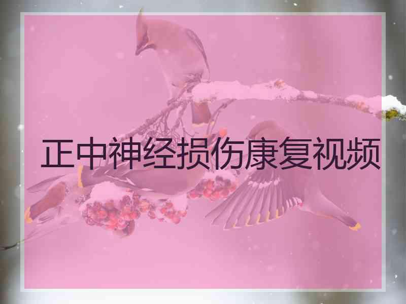 正中神经损伤康复视频